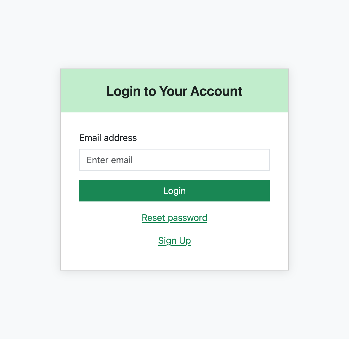 Email Entry Page